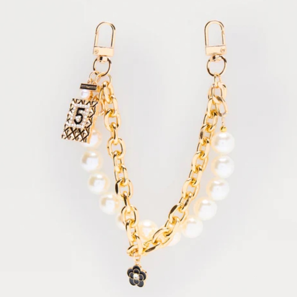 Pearls And Perfume(Chanel 5) Handbag Chain - Gold/combo - Picture 3 of 8